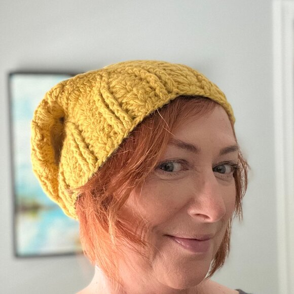 Hat and scarf set - Alpaca wool hat, plus Indigo soft knit scarf with fringe - Picture 12 of 12